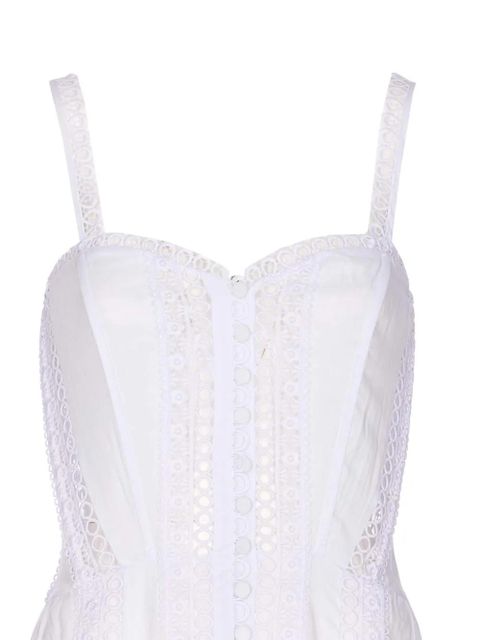 Charo Ruiz Ibiza Dafelle lace button maxi dress - White