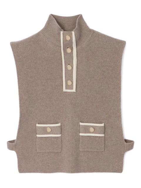 SANDRO buttoned scarf - Neutrals - zdjęcie produktu nr 1