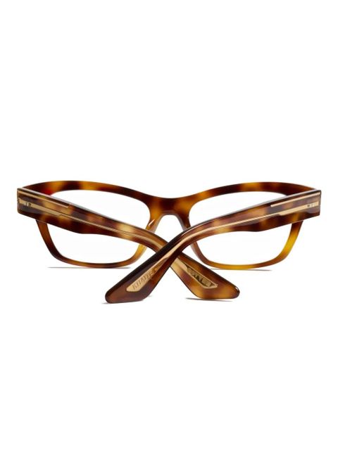 KHAITE rectangle frame glasses - Brown
