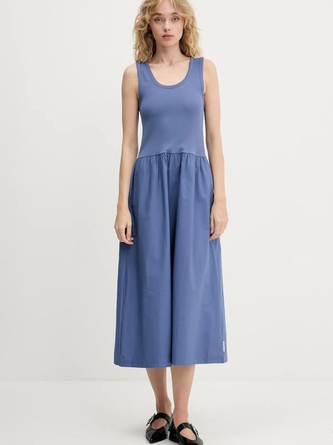 Marc O'Polo sukienka kolor niebieski midi rozkloszowana 5000006518 - zdjęcie produktu nr 1