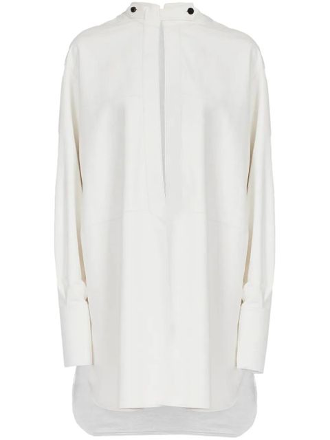 Ferragamo frog-collar long-sleeved kaftan - White - zdjęcie produktu nr 1