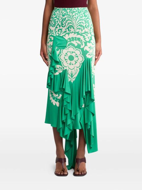 ETRO asymmetric skirt - Green