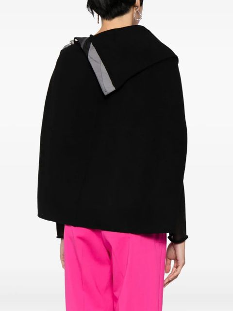 PUCCI folded-edge knitted poncho - Black