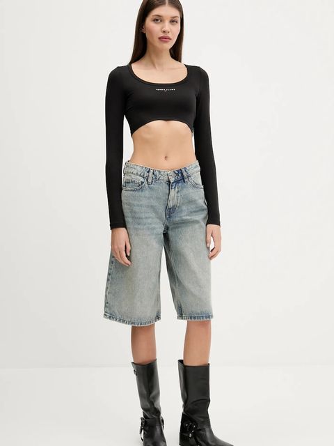 Tommy Jeans longsleeve kolor czarny DW0DW20909 - zdjęcie produktu nr 2