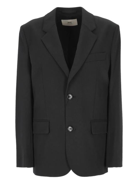 AMI Paris two-button padded-shoulder blazer - Black - zdjęcie produktu nr 1