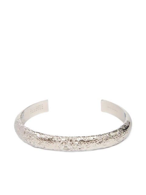 MM6 Maison Margiela textured-finish bracelet - Silver - zdjęcie produktu nr 1