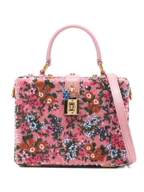 Dolce & Gabbana floral padlock tote bag - Pink - zdjęcie produktu nr 1