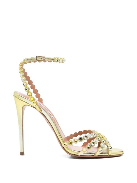 Aquazzura Tequila embellished heeled sandals - Yellow - zdjęcie produktu nr 1