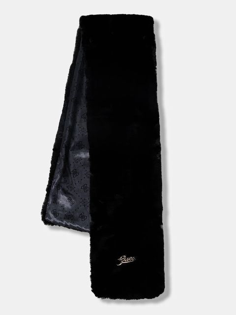 Guess szalik damski kolor czarny gładki AW5399 POL03