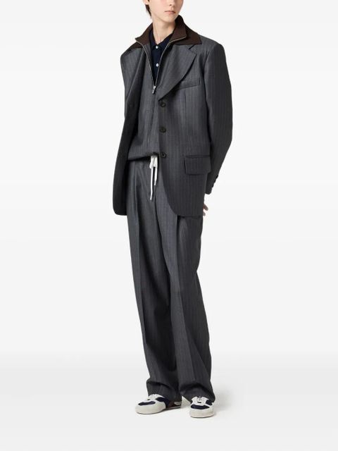 Miu Miu pinstripe lapel jacket - Grey - zdjęcie produktu nr 2