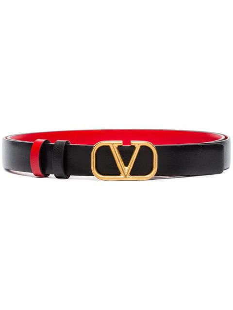Valentino Garavani 20mm VLogo Signature reversible belt - Black - zdjęcie produktu nr 1