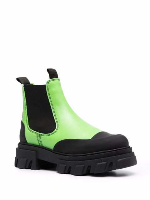 GANNI leather Chelsea boots - Green - zdjęcie produktu nr 2