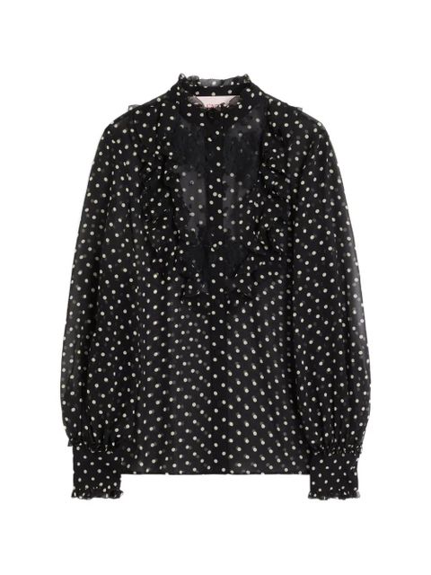 Valentino Garavani plusdepois-print georgette shirt - Black - zdjęcie produktu nr 1