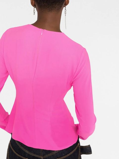 The Attico Zelda tie-front blouse - Pink - zdjęcie produktu nr 2