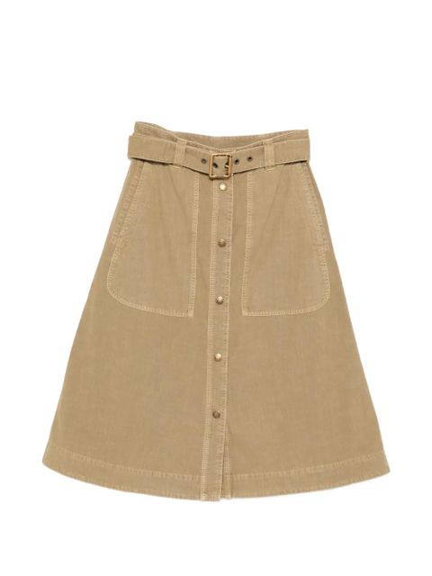 Moncler belted midi skirt - Neutrals - zdjęcie produktu nr 1