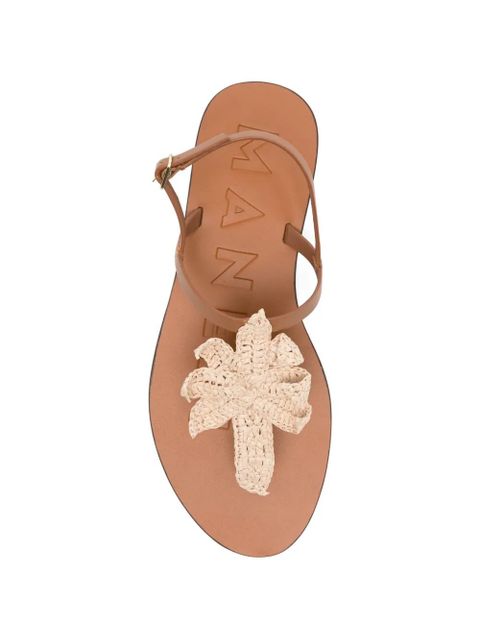Manebi palm-patch sandals - Brown