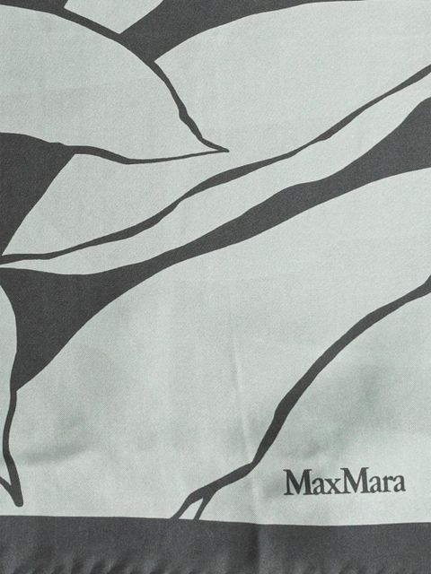 Max Mara leaf-print scarf - Green - zdjęcie produktu nr 2
