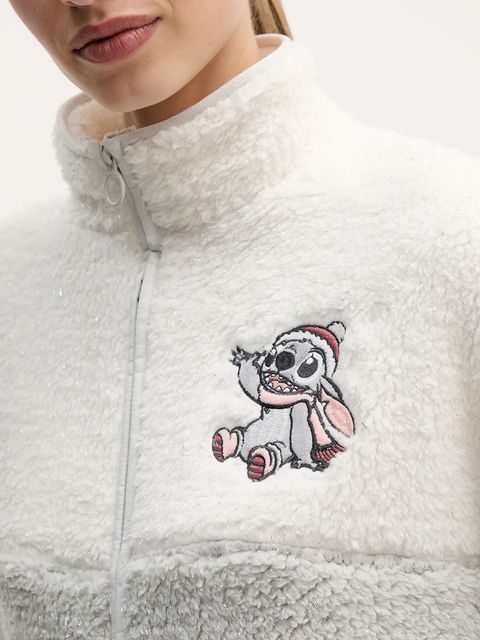 women'secret bluza piżamowa LILO & STITCH damskie kolor beżowy 4412221