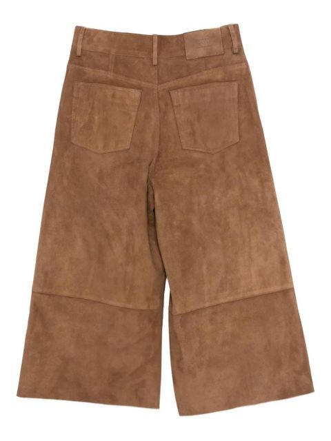 AMI Paris suede side-pocket trousers - Brown