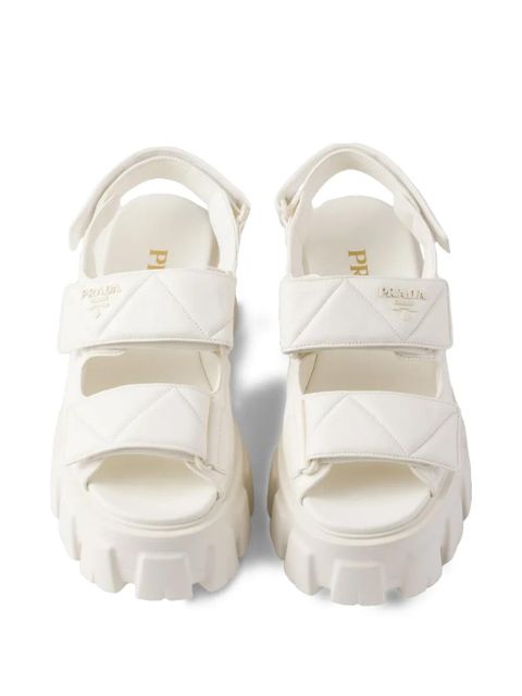 Prada 55mm Monolith sandals - White