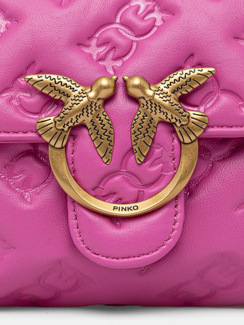 Pinko torebka skórzana kolor różowy 100044 A2JX