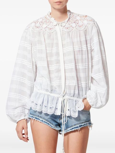 MARANT ÉTOILE Polly embroidered blouse - White