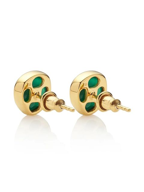 Monica Vinader Siren Stud Green Onyx earrings - Gold