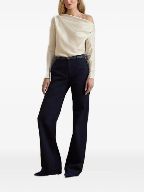 Lauren Ralph Lauren draped long-sleeve blouse - Neutrals - zdjęcie produktu nr 2