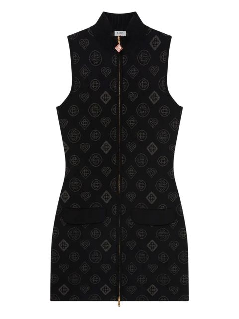 Casablanca monogram-patterned dress - Black - zdjęcie produktu nr 1