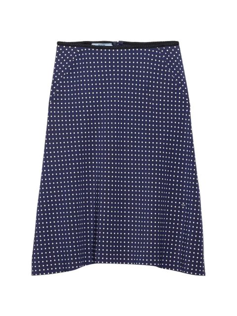 Prada polka-dot marocain skirt - Blue - zdjęcie produktu nr 1