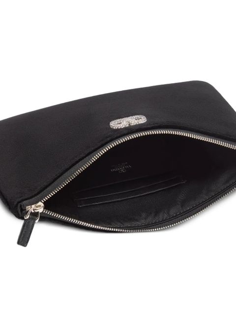 Valentino Garavani velvet clutch bag - Black