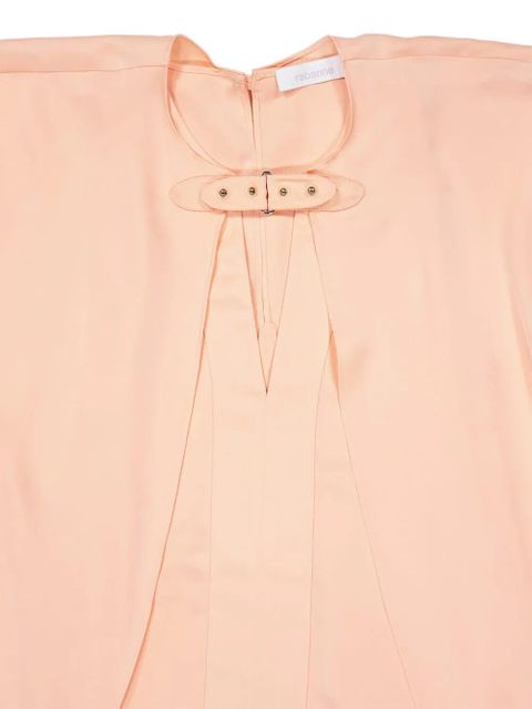 Rabanne satin long-sleeve blouse - Neutrals