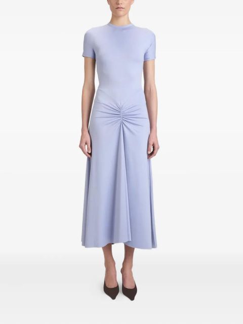Victoria Beckham gathered waist midi dress - Blue