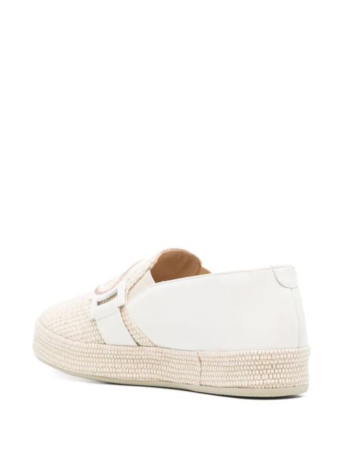 Casadei logo-aplliqué loafers - Neutrals