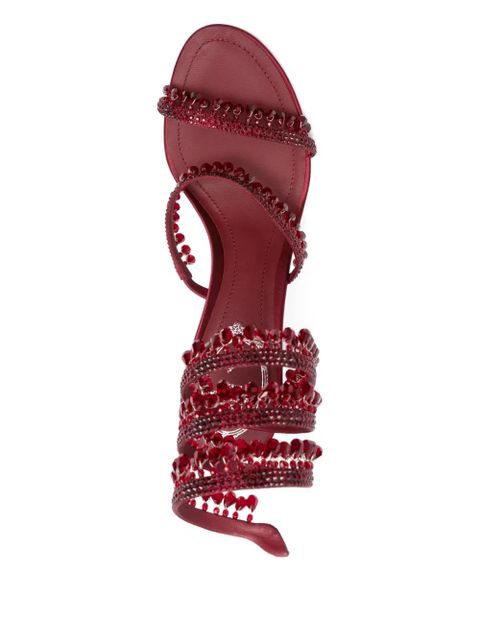 René Caovilla 85mm Chandelier crystal-embellished sandals - Red