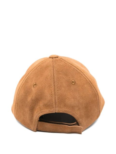 Maje embroidered-logo suede cap - Brown - zdjęcie produktu nr 2