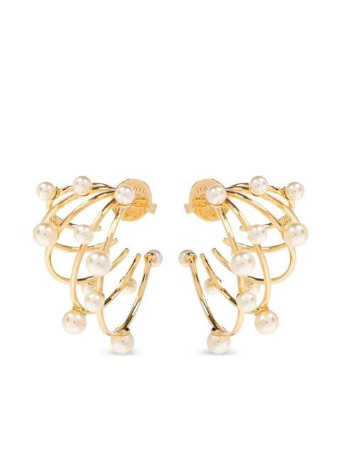 Tory Burch faux-pearl-embellished earrings - Gold - zdjęcie produktu nr 1
