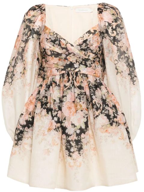 ZIMMERMANN Illustration mini dress - Neutrals - zdjęcie produktu nr 1