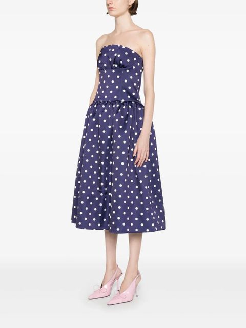 Self-Portrait polka-dot midi dress - Blue - zdjęcie produktu nr 2