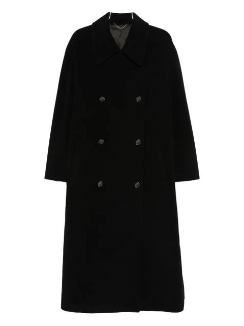 TOTEME double-breasted buttoned coat - Black
