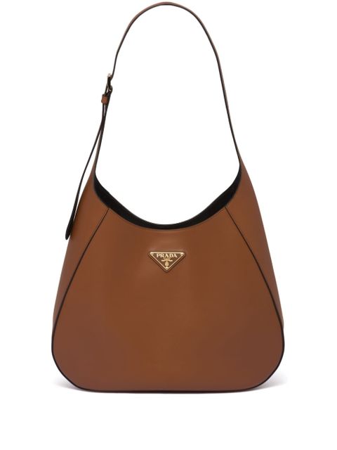 Prada leather shoulder bag - Brown - zdjęcie produktu nr 1