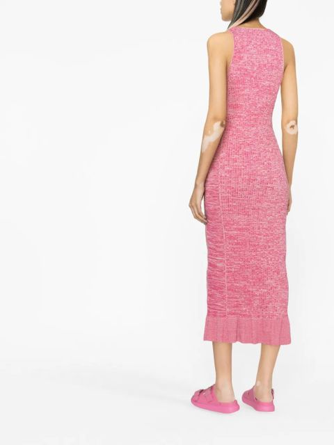 GANNI knitted midi dress - Pink