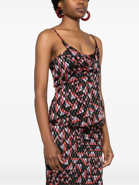 ISABEL MARANT Kalisia geometric-print tank top - Black