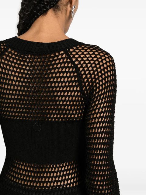 PINKO open-knit long dress - Black