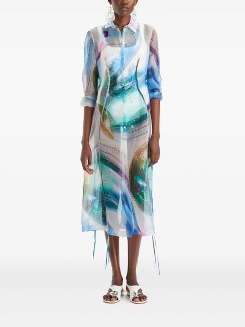 Tory Burch silk organza dress - Blue