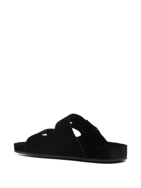 Tory Burch pave flat slide sandals - Black