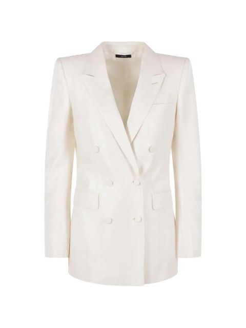 TOM FORD double-breasted pinstripe blazer - White - zdjęcie produktu nr 1