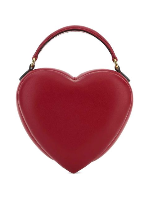 Moschino heart leather mini bag - Red - zdjęcie produktu nr 2