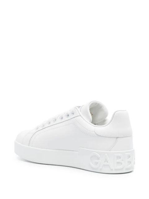 Dolce & Gabbana Portofino leather sneakers - White