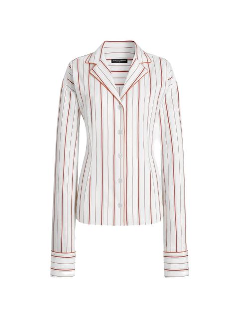 Dolce & Gabbana striped buttoned shirt - White - zdjęcie produktu nr 1